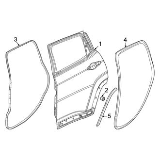 Jeep OE - Rear Door - Door & Components (Latitude / Limited / Sport / Trailhawk MP Body Code)