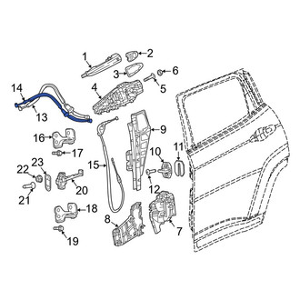 Jeep OE - Rear Door Latch Cable