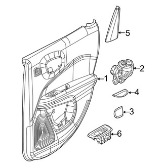 Jeep OE - Rear Door - Interior Trim (Latitude / Limited / Sport / Trailhawk MP Body Code)