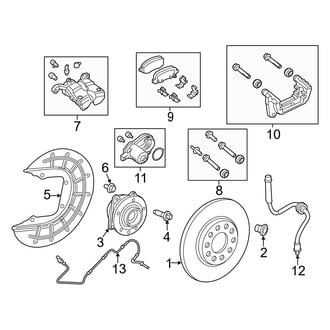 Jeep OE - Rear Suspension - Brake Components (MP Body Code FWD)