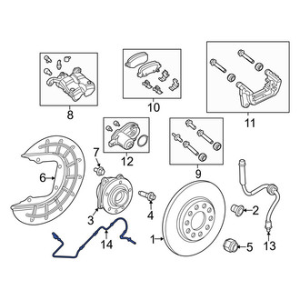 Jeep OE - Rear Left ABS Wheel Speed Sensor