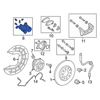 Jeep OE - Rear Left Disc Brake Caliper