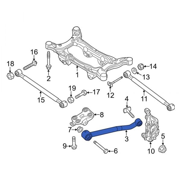 Jeep OE 68497379AA Rear Left Suspension Trailing Arm