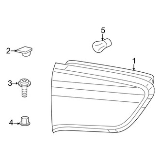 Jeep OE - Rear Lamps - Backup Lamps (With LED), (MP Body Code)