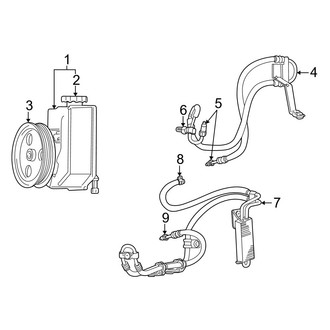Jeep OE - Steering Gear & Linkage - Pump & Hoses (3.7L)