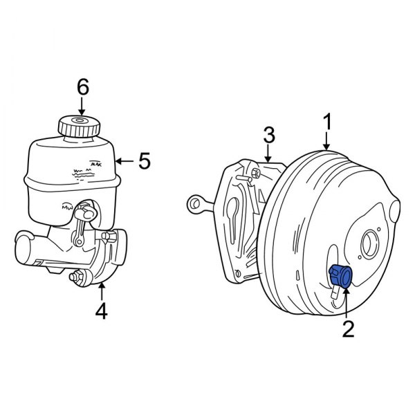 Jeep OE 5072522AA Power Brake Booster Check Valve