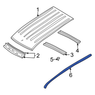 Jeep OE - Left Roof Drip Molding