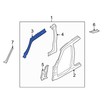 Jeep OE - Left Upper Body A-Pillar Reinforcement
