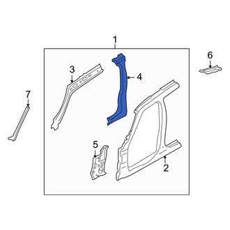 Jeep OE - Right Body B-Pillar Reinforcement