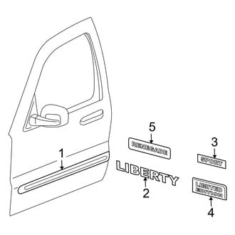 Jeep OE - Front Door - Exterior Trim (Sport)