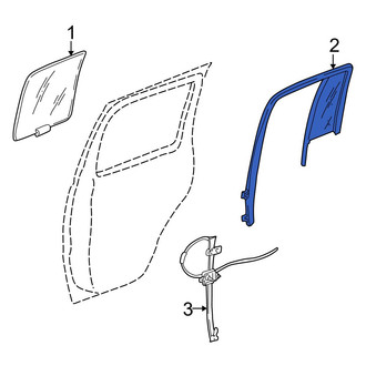 Jeep OE - Rear Left Vent Window Assembly