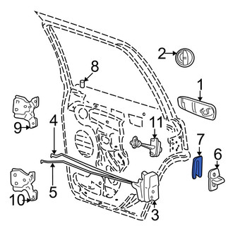 Jeep OE - Rear Door Lock Striker Plate Spacer