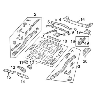 Jeep OE - Rear Body & Floor - Floor & Rails