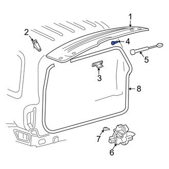 Jeep OE - Back Glass Lift Support Bracket