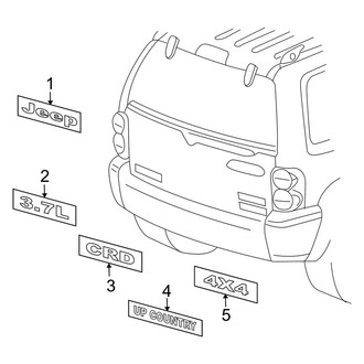Jeep OE - Tail Gate - Exterior Trim