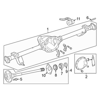 Jeep OE - Rear Suspension - Axle Housing (Dana 35), (Limited / Sport RWD)