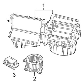 Jeep OE - Air Conditioner & Heater - Blower Motor & Fan (W/O A/C), (Latitude / Limited / Sport)