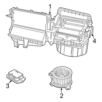 Jeep OE - Air Conditioner & Heater - Blower Motor & Fan (With A/C)