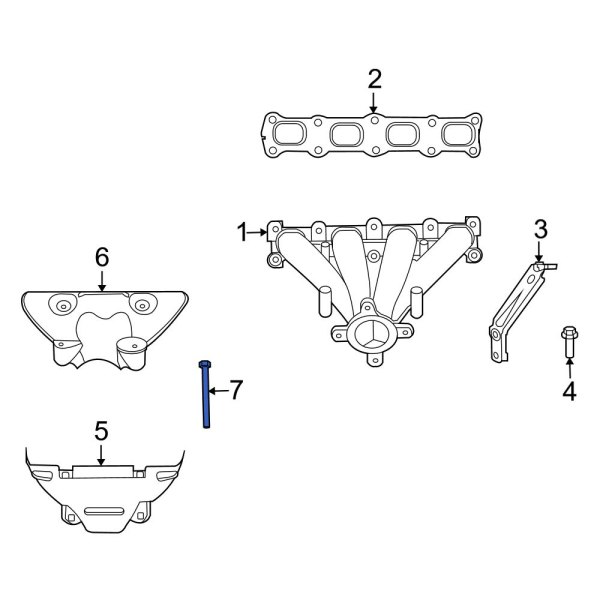 Jeep OE 6104191AA Exhaust Manifold Heat Shield Bolt