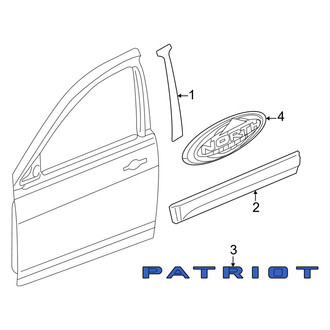Jeep OE - Front Door Emblem