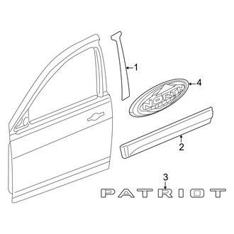 Jeep OE - Front Door - Exterior Trim