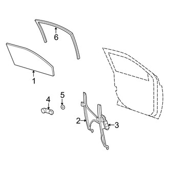 Jeep OE - Front Door - Glass & Hardware (Latitude / Limited / Sport)
