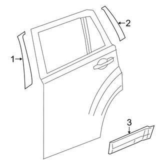 Jeep OE - Rear Door - Exterior Trim