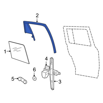 Jeep OE - Rear Left Vent Window Assembly