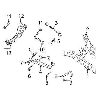 Jeep OE - Rear Suspension - Suspension Components (Latitude / Limited / Sport FWD)