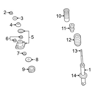 Jeep OE - Rear Suspension - Shocks & Components (Latitude / Limited / Sport FWD)