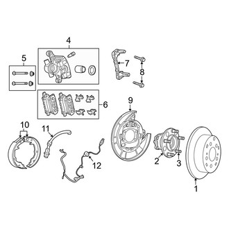 Jeep OE - Rear Suspension - Brake Components (4WD)