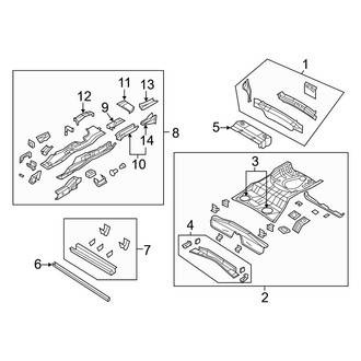 Jeep OE - Rear Body & Floor - Floor & Rails