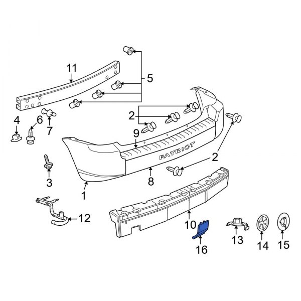 Jeep OE 1CR13TZZAA Trailer Hitch Plug