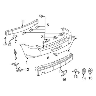 Jeep OE - Rear Bumper - Bumper & Components