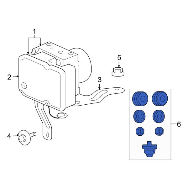 ABS Hydraulic Assembly Hardware Kit