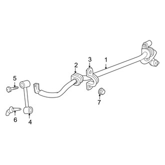 Jeep OE - Front Suspension - Stabilizer Bar & Components (RWD)