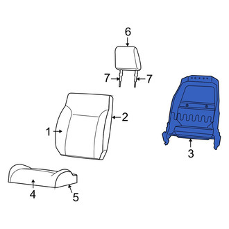 Jeep OE - Front Right Seat Back Frame