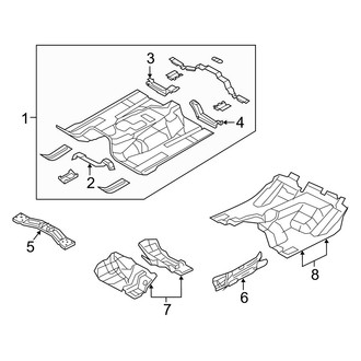 Jeep OE - Pillars, Rocker & Floor - Floor & Rails
