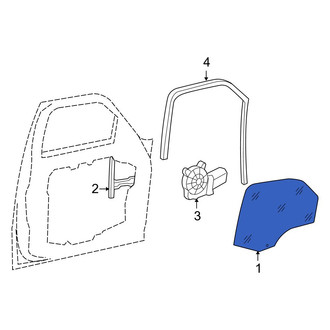 Jeep OE - Rear Left Forward Door Glass