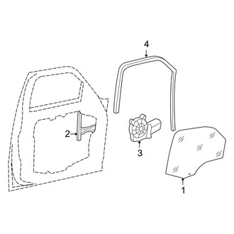 Jeep OE - Front Door - Glass & Hardware