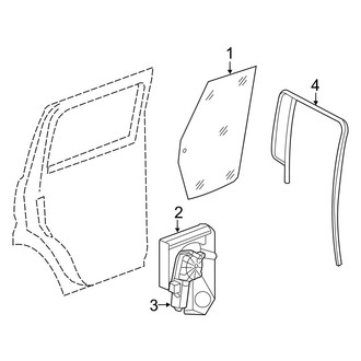 Jeep OE - Rear Door - Glass & Hardware