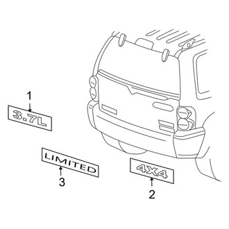 Jeep OE - Lift Gate - Exterior Trim (Limited)