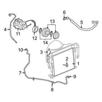 Jeep OE - Air Conditioner & Heater - Condenser, Compressor & Lines (3.7L)