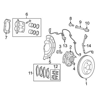Jeep OE - Front Suspension - Brake Components