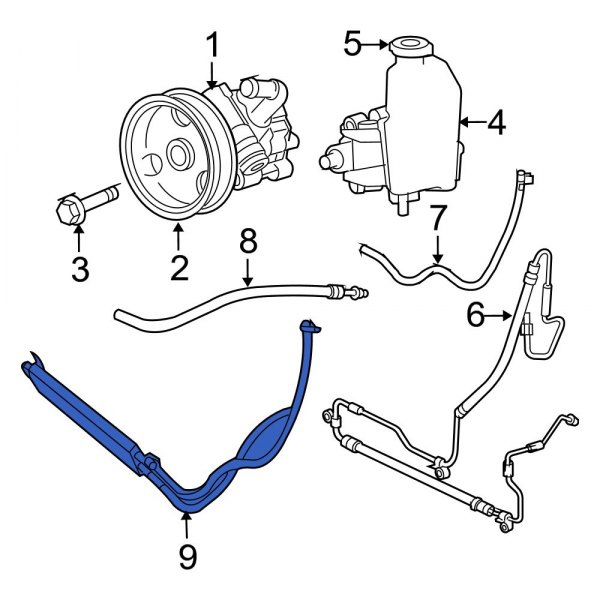 Jeep OE 52090052AB Front Power Steering Cooler