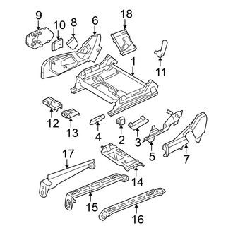 Jeep OE - Seats & Tracks - Tracks & Components (Power Passenger Seat), (Limited / Sport)