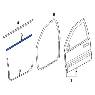 Jeep OE - Front Left Door Window Belt Weatherstrip