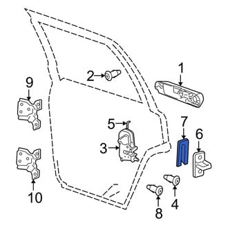 Jeep OE - Rear Door Lock Striker Plate Spacer