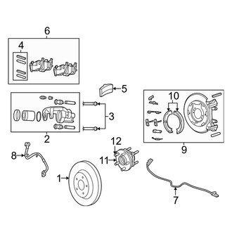 Jeep OE - Rear Suspension - Brake Components (Limited / Overland / Sport)
