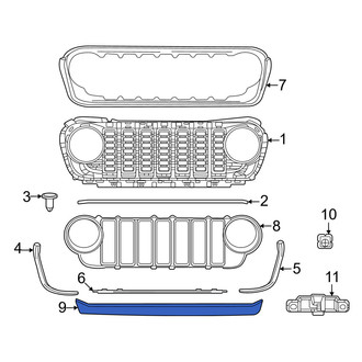Jeep OE - Front Radiator Support Air Deflector